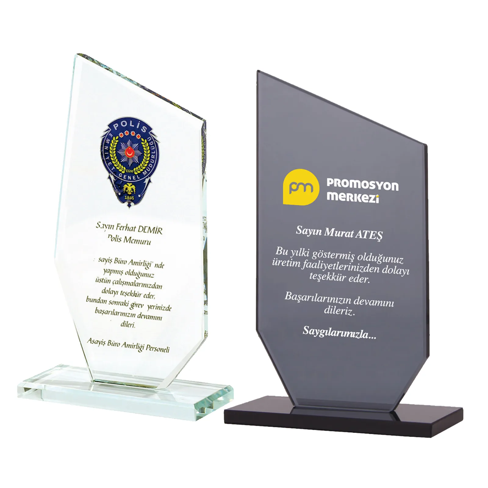 KAŞGAR SİYAH KRİSTAL PLAKET - Believe Matbaacılık & Promosyon Ürünleri