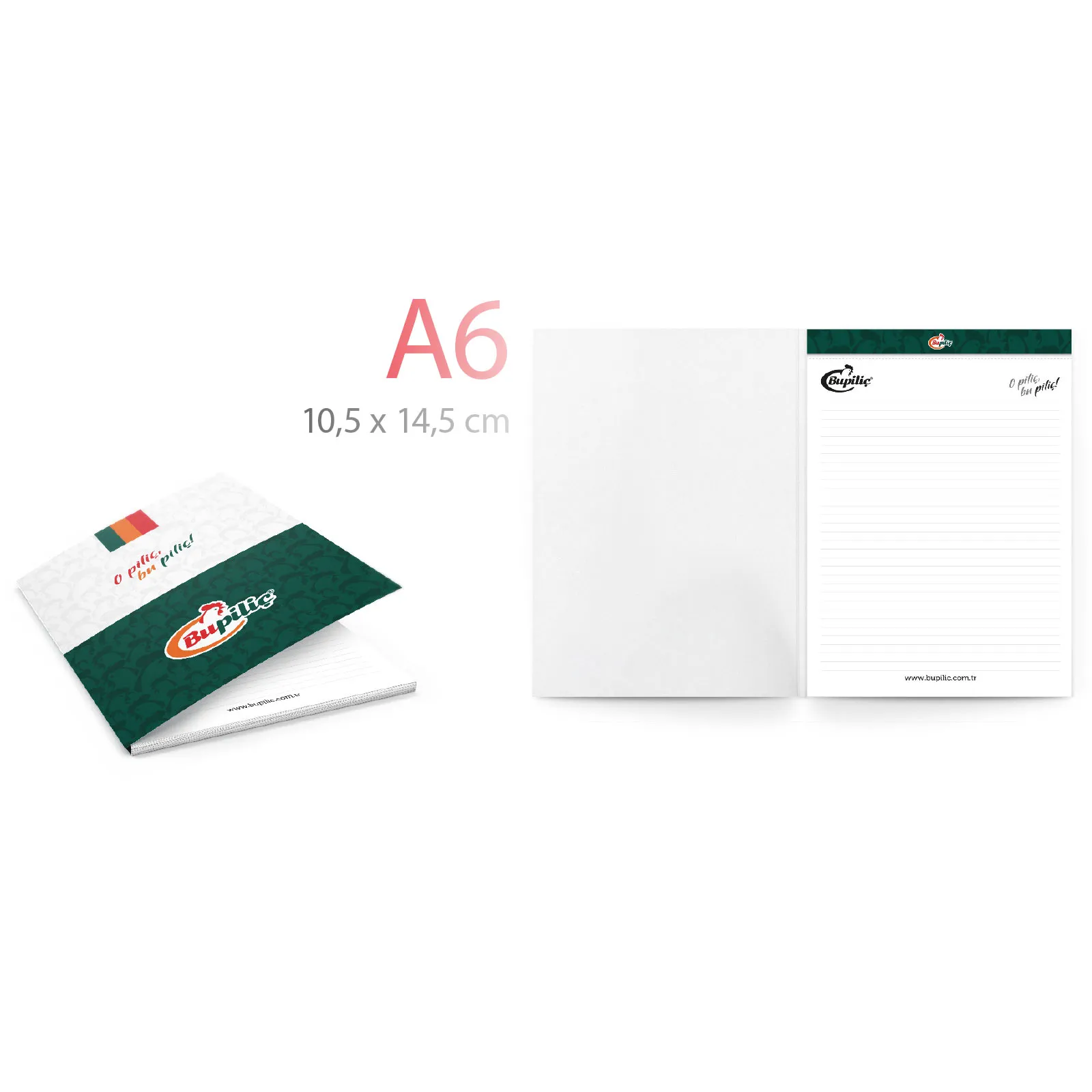 ALA-42 KAPAK GEÇMELİ YANA AÇILIR A6 BLOKNOT - Believe Matbaacılık & Promosyon Ürünleri
