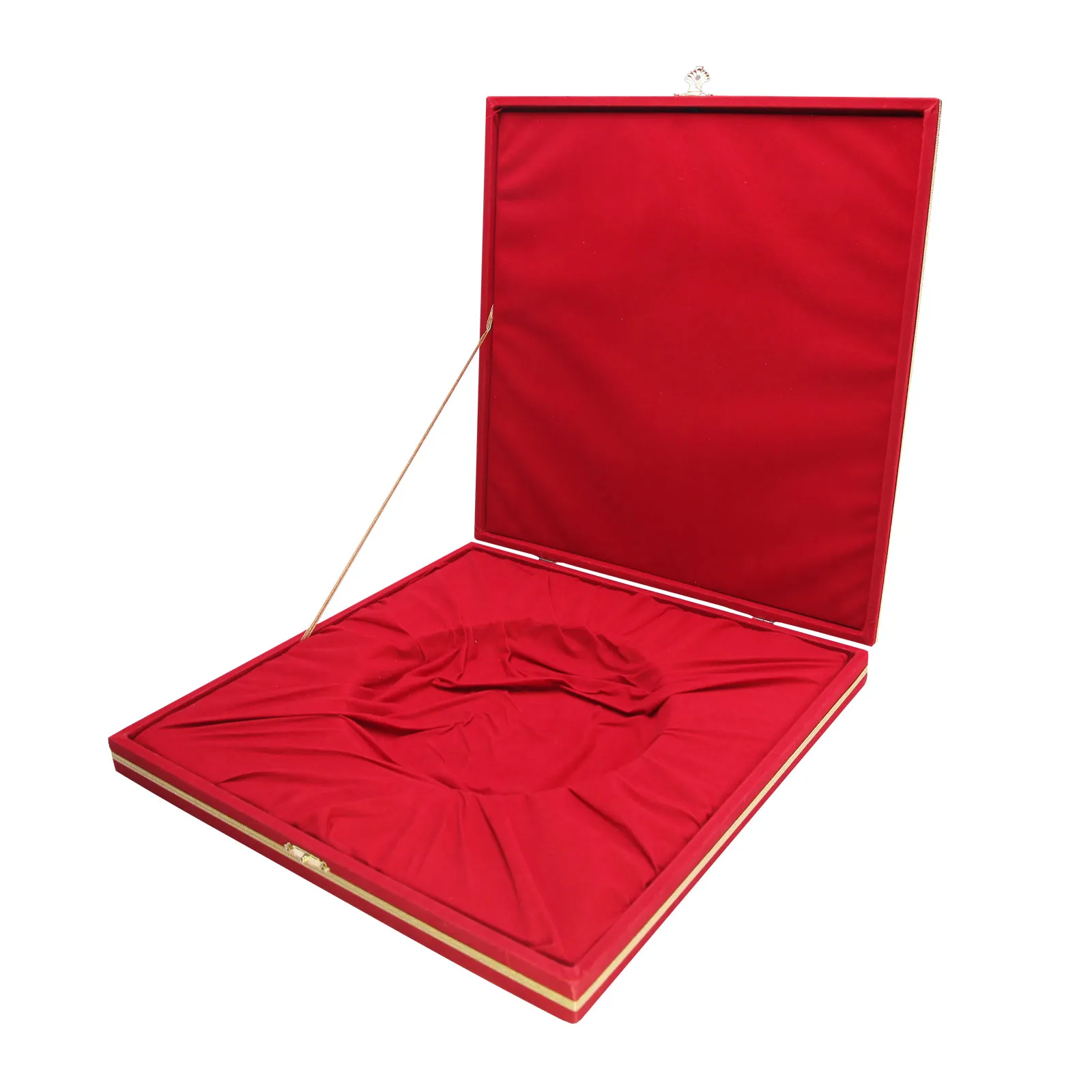 DENİM KIRMIZI KADİFE TABAK KUTUSU (27X27 CM) - Plaket Kutuları | Kurumsal Toptan Promosyon