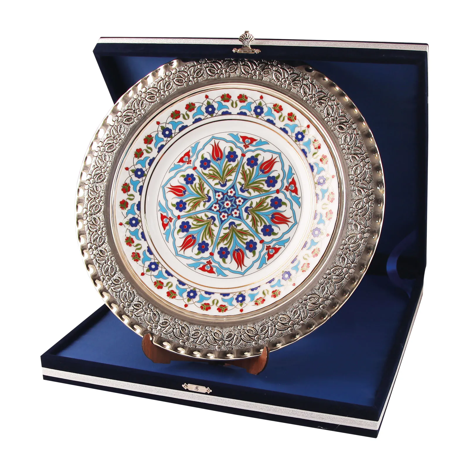 GPT-01 GÜMÜŞ İŞLEMELİ PLAKET TABAK - Tabak Plaketler | Kurumsal Toptan Promosyon