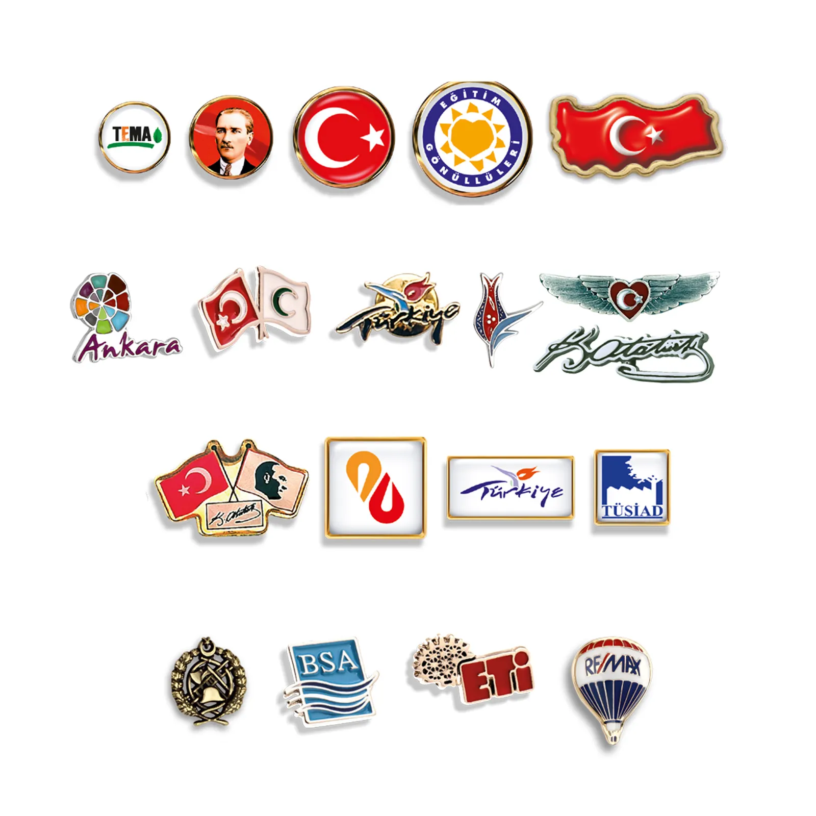 MALDİV ÖZEL DÖKÜM VE DOMEKS BASKILI ROZETLER - Believe Matbaacılık & Promosyon Ürünleri