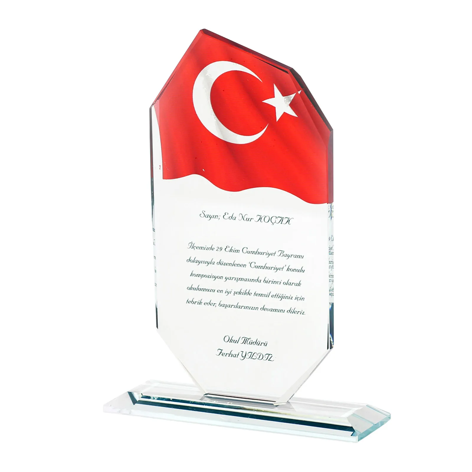 OSKAY ŞEFFAF KRİSTAL PLAKET - Kristal Plaketler | Kurumsal Toptan Promosyon